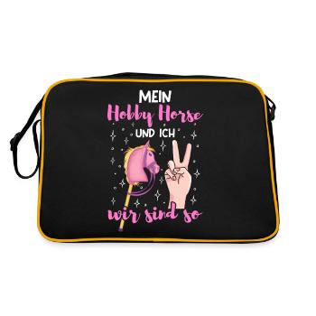 Mein Hobby Horse und ich Hobby Horse - Retro Tasche - Schwarz/Gold - Hinten