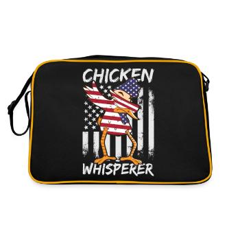 Hühnerflüsterer Chuchoteur de poulet - Sac Retro - noir/or - Dos