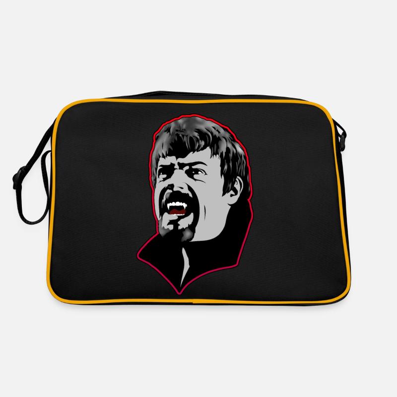 A hungry vampire man - red Retro Bag