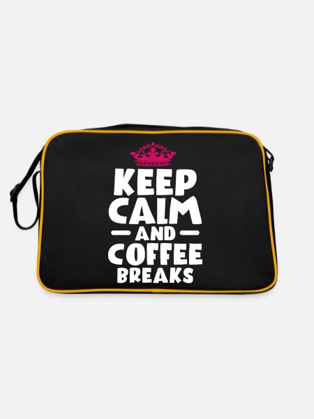 Kaffee - Retro Tasche - Schwarz/Gold - Hinten