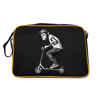 Stunt Scooter Monkey fait des tours - Sac Retro - noir/or - Dos