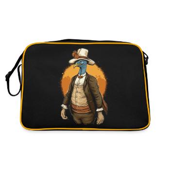 Thanksgiving American Pilgrim Turkey - Retro Bag - black/gold - Back