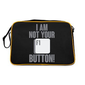 I Am Not Your F1 Button 2 - Retro Bag - black/gold - Back