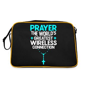 Prayer The World's Greatest Wireless Connection 3 - Retro Tasche - Schwarz/Gold - Hinten