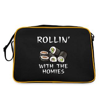 Sushi Shirt, Sushi Spruch Sushi Lover Geschenk - Sac Retro - noir/or - Dos
