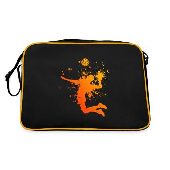 Men's Beach Volleyball Beach Volley Volleyball - Retro Bag - black/gold - Back