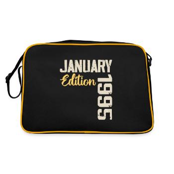 Birthday gift born in January 1995 - 1995 - Retro Bag - black/gold - Back