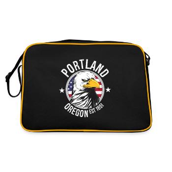 Portland - Sac Retro - noir/or - Dos