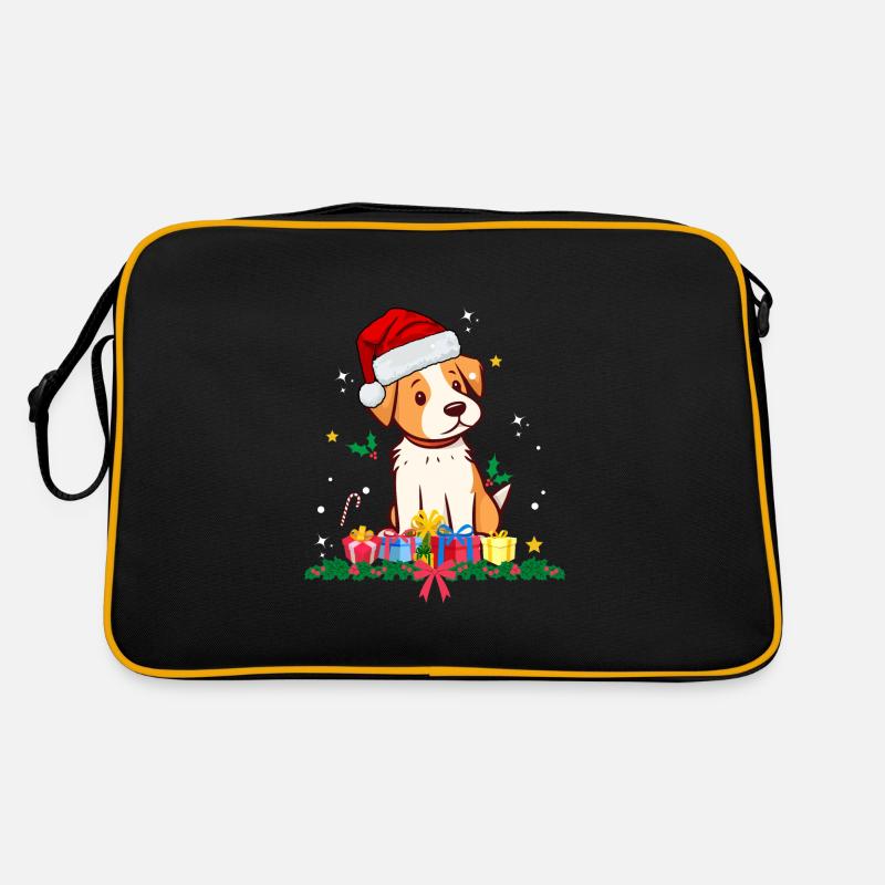 Dog Christmas Retro Bag