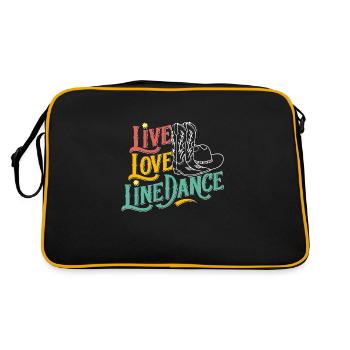 Life Love Line Dance Dancing Dance Sport - Retro Bag - black/gold - Back