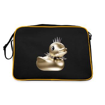 Punk Gothic Metal Rubber Duck Quiet Duck Studs - Retro Bag - black/gold - Back