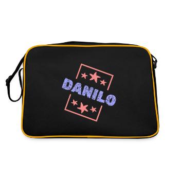 Gift for Danilo - Retro Bag - black/gold - Back