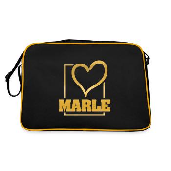 Liebe Marle - Retro Tasche - Schwarz/Gold - Hinten
