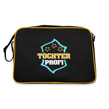 Beruf Tochter - Retro Tasche - Schwarz/Gold - Hinten