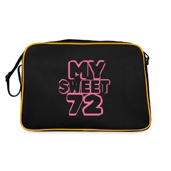 72 - Retro Tasche - Schwarz/Gold - Hinten