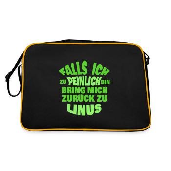 Linus as a bachelor party - Retro Bag - black/gold - Back