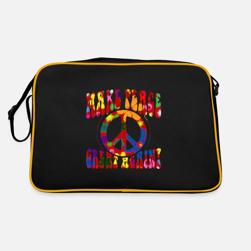 Flower Power - Make PEACE Great Again 2 Retro Tasche