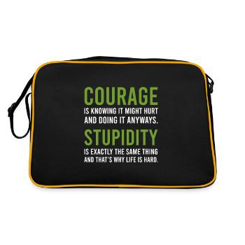 Courage Stupidity Courage and Stupid Gift - Retro Bag - black/gold - Back