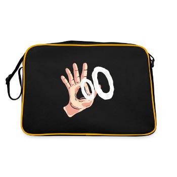 Vaping Hand Nicotine Dependent Gift - Retro Bag - black/gold - Back