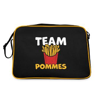 Frites d'équipe - Sac Retro - noir/or - Dos