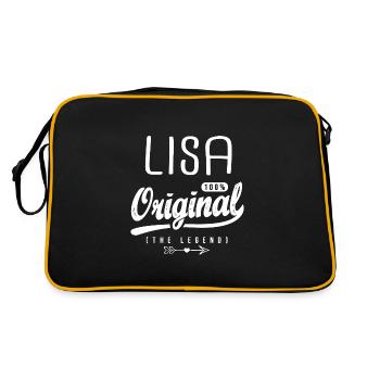 Lisa ORIGINAL personalized first name lisa - Retro Bag - black/gold - Back
