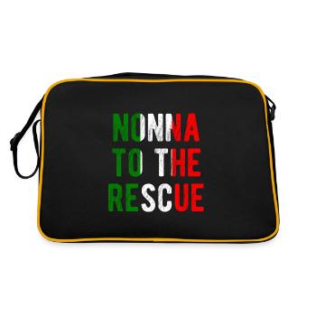 La grand-mère du drapeau italien Nonna à la rescousse - Sac Retro - noir/or - Dos