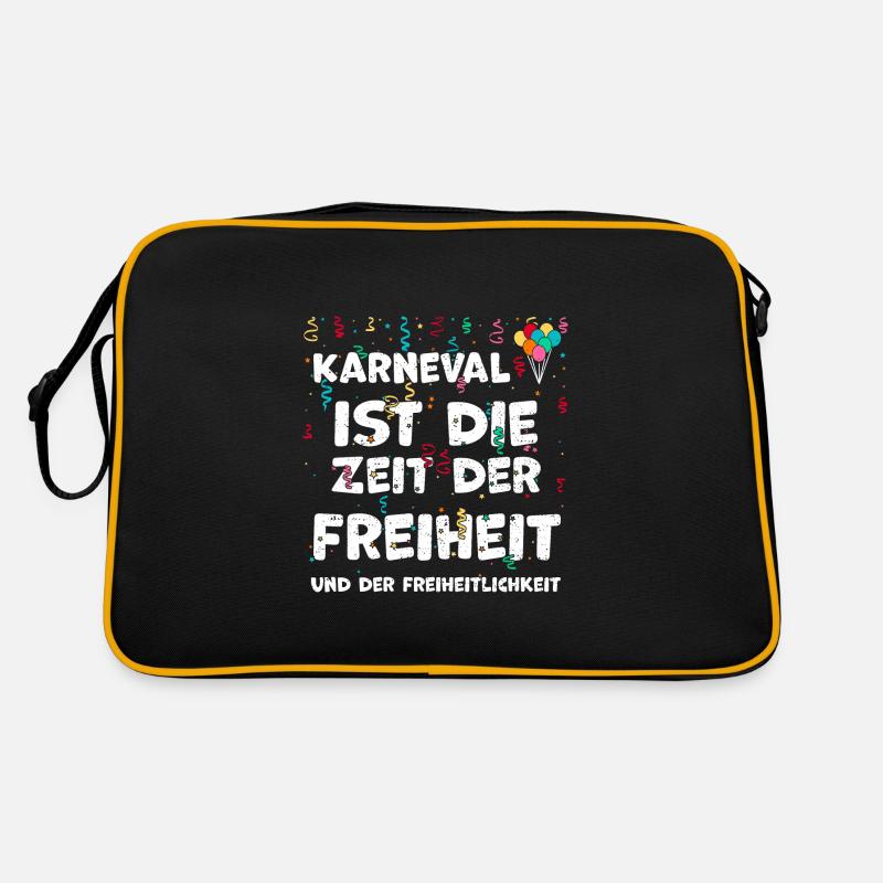Karneval ist die Zeit der Freihe... Retro Tasche