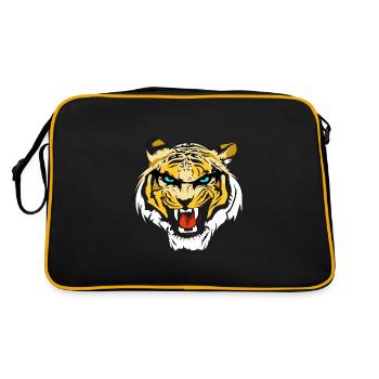 T-shirt cool tête de tigre - Sac Retro - noir/or - Dos