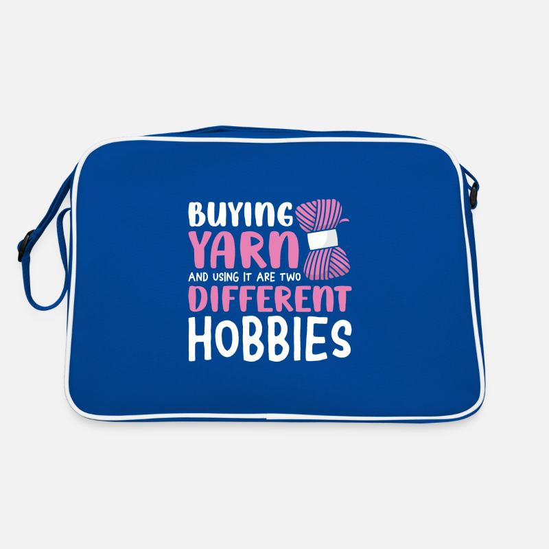 Buying yarn and using it Retro Tasche