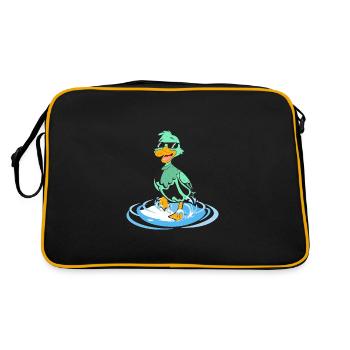 Duck funny cool - Retro Bag - black/gold - Back