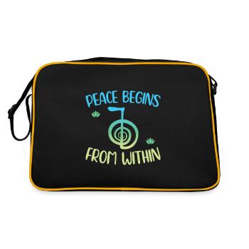 Cadeaux pour les Maîtres Reiki - Sac Retro - noir/or - Dos