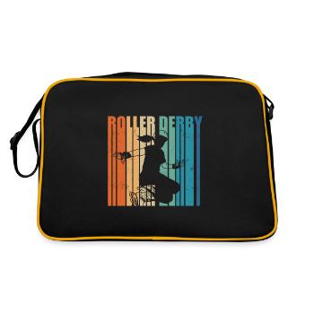 Roller Derby - Retro Tasche - Schwarz/Gold - Hinten