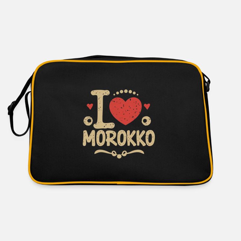 ich liebe marokko souvenier gift geschenkidee Retro Tasche