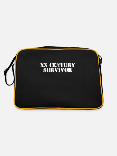 20 CENTURY SURVIVOR - Retro Bag - black/gold - Back