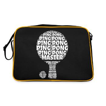 Tischtennisschläger Ping Pong Master Ball - Retro Bag - black/gold - Back
