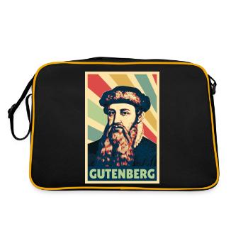 Johannes Gutenberg Colores vintage - Sac Retro - noir/or - Dos