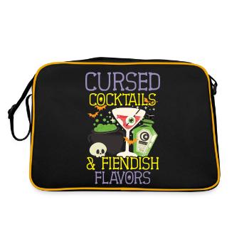 Cursed Cocktails & Devilish Flavors Halloween - Retro Bag - black/gold - Back