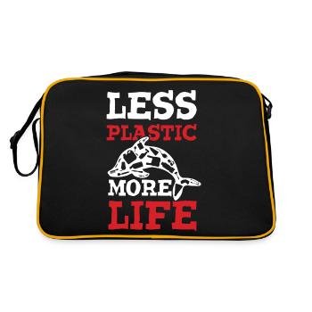 Le plastique sauve l’océan - Sac Retro - noir/or - Dos
