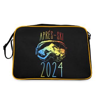 Apres Ski 2024 Berge Bunt - Retro Tasche - Schwarz/Gold - Hinten