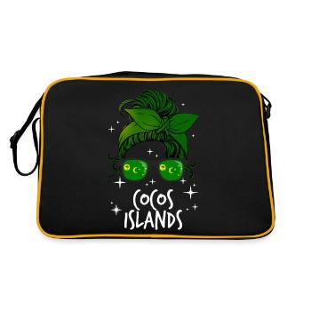 Îles Cocos - Sac Retro - noir/or - Dos