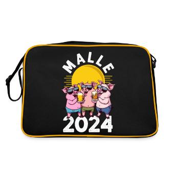 Malle 2024 Party Team Sau Majorque - Sac Retro - noir/or - Dos