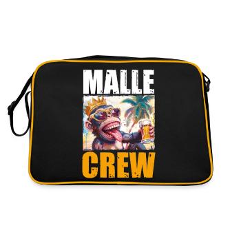 Malle Crew Monkey Party King Mallorca - Retro Bag - black/gold - Back