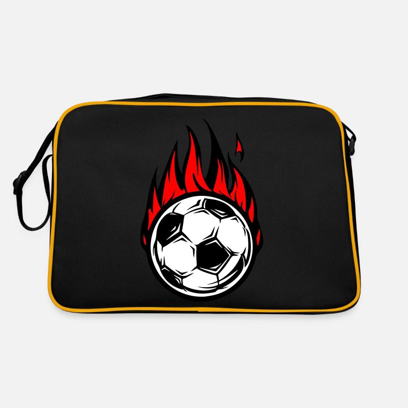 Football burns fire Retro Bag