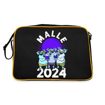 Malle 2024 Party Team Sau Mallorca - Sac Retro - noir/or - Dos