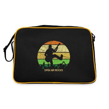 Open Air Rocks - Gitarrist - Retro Tasche - Schwarz/Gold - Hinten