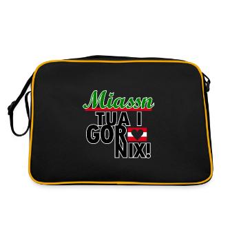 Austria Styrian dialect - Retro Bag - black/gold - Back