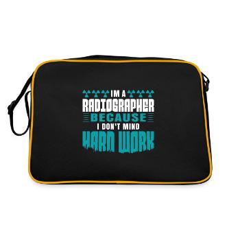 I'm the radiographer I make the rules - Retro Tasche - Schwarz/Gold - Hinten