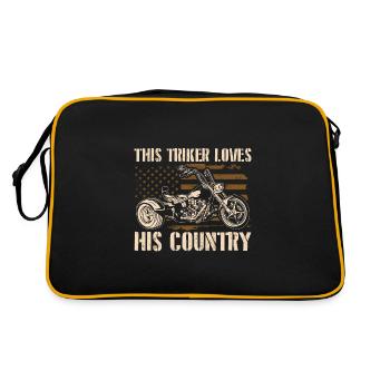 Geschenkideen für Triker - Retro Tasche - Schwarz/Gold - Hinten