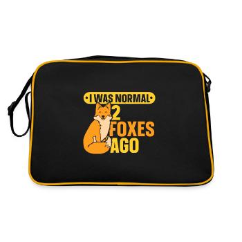 I was normal 2 foxes ago - Retro Tasche - Schwarz/Gold - Hinten