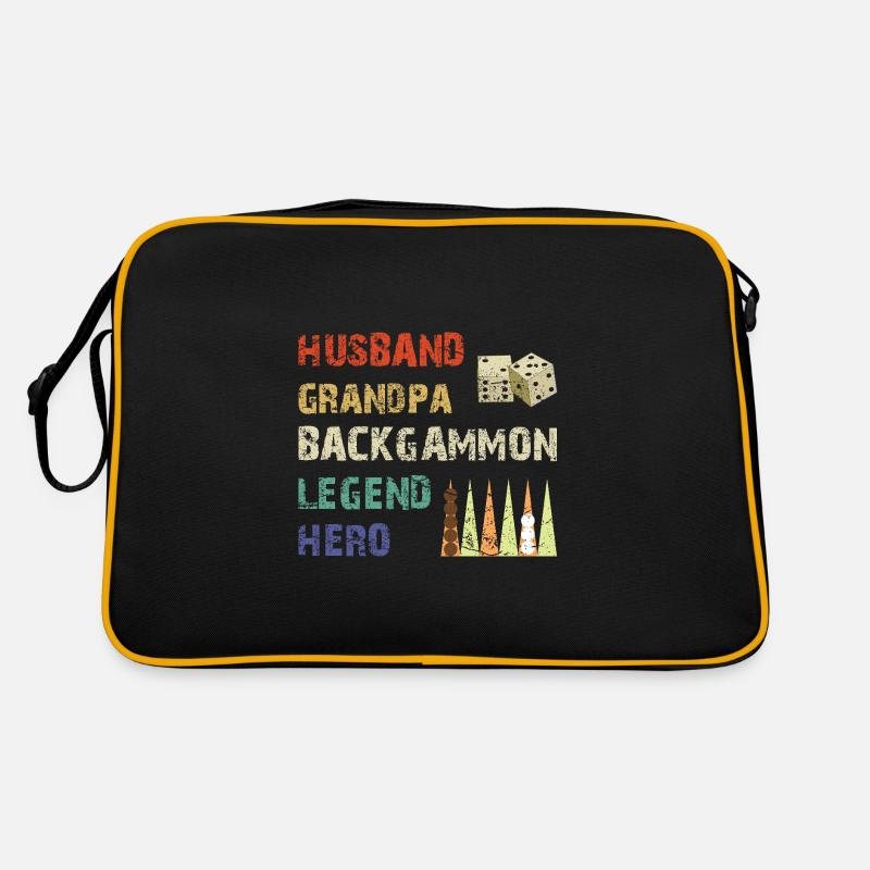 Backgammon Spiel Retro Tasche